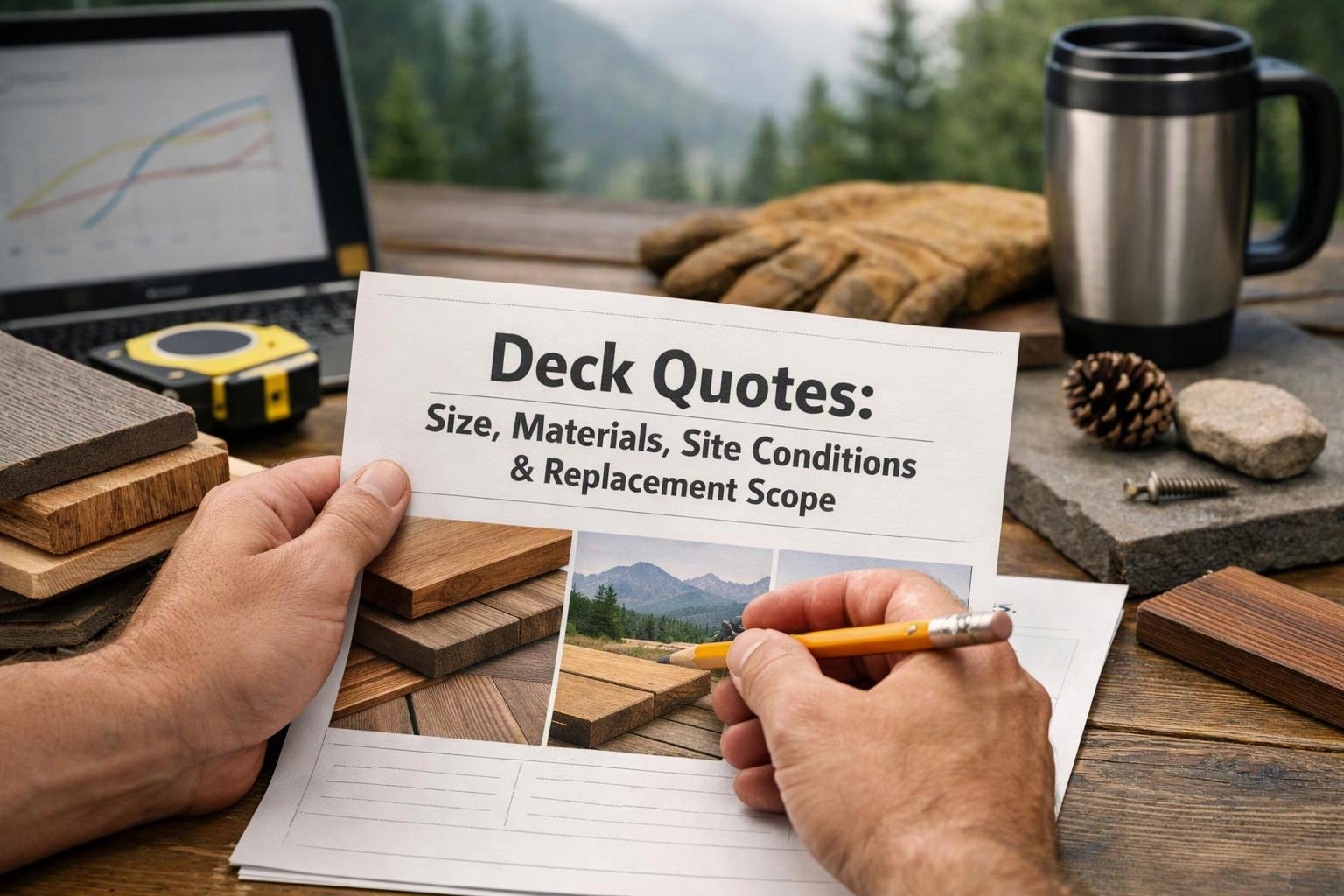 Deck Quotes: Size, Materials, Site Conditions, and Replacement Scope